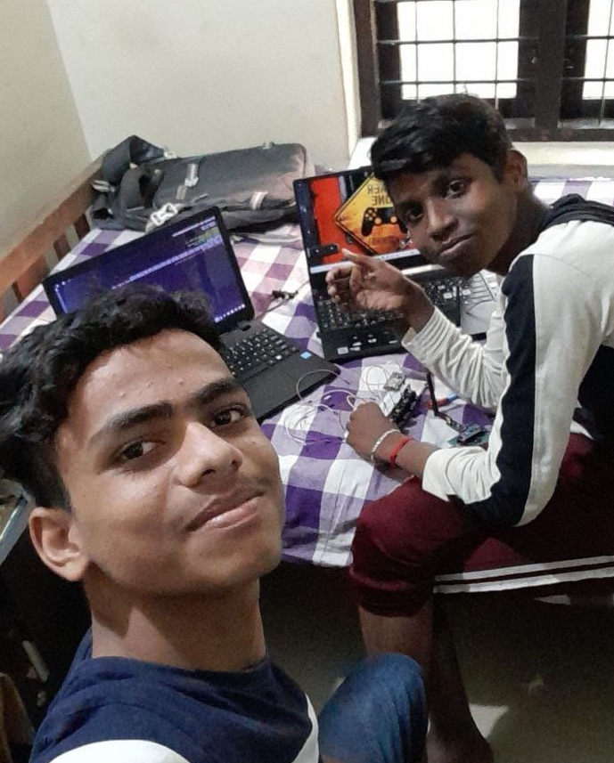 Sajad with his techy friend Adwaith in 2022