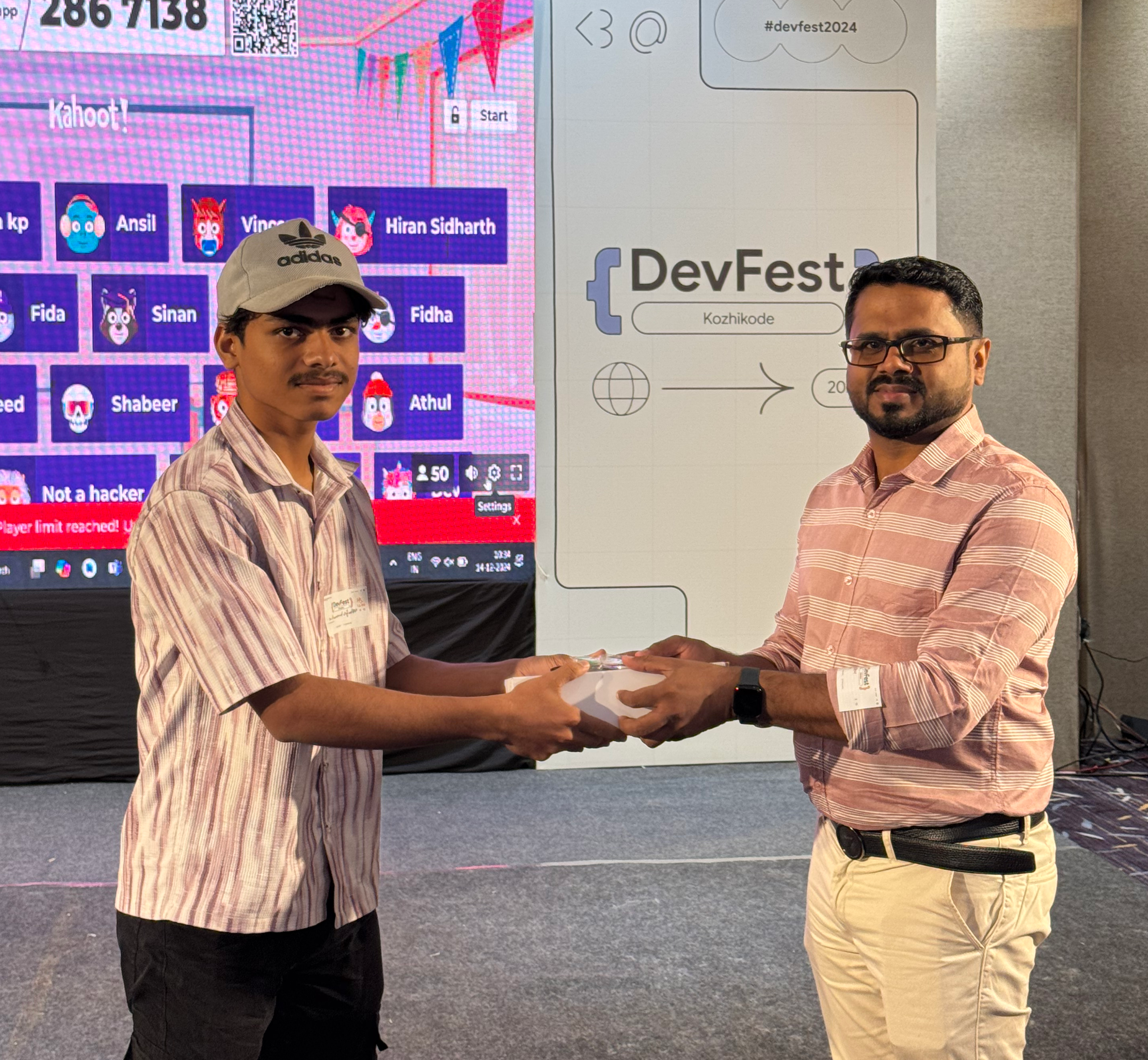 Sajad at GDG DevFest Kozhikode in 2024